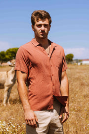 CAMISA MANGA CURTA CANELA