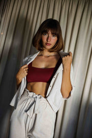 CROP SHIRT FICO NATURAL