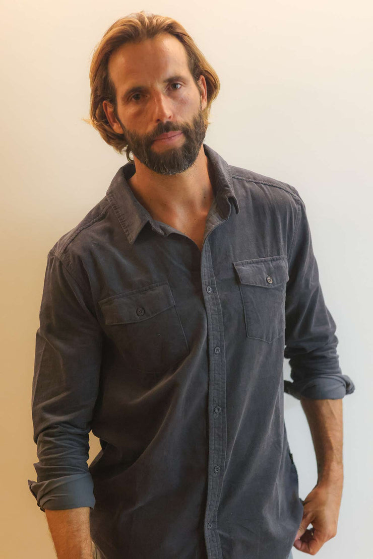 CAMISA BOMBAZINA CINZA