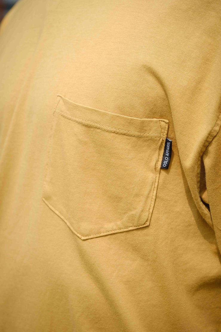 T-SHIRT POCKET MUSTARD