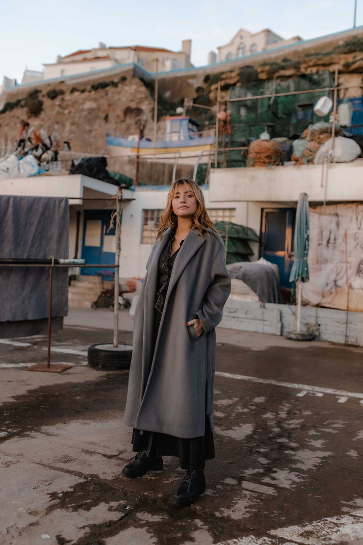 WOOL BLEND COAT GREY - I2004