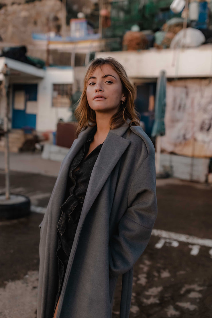 WOOL BLEND COAT GREY - I2004