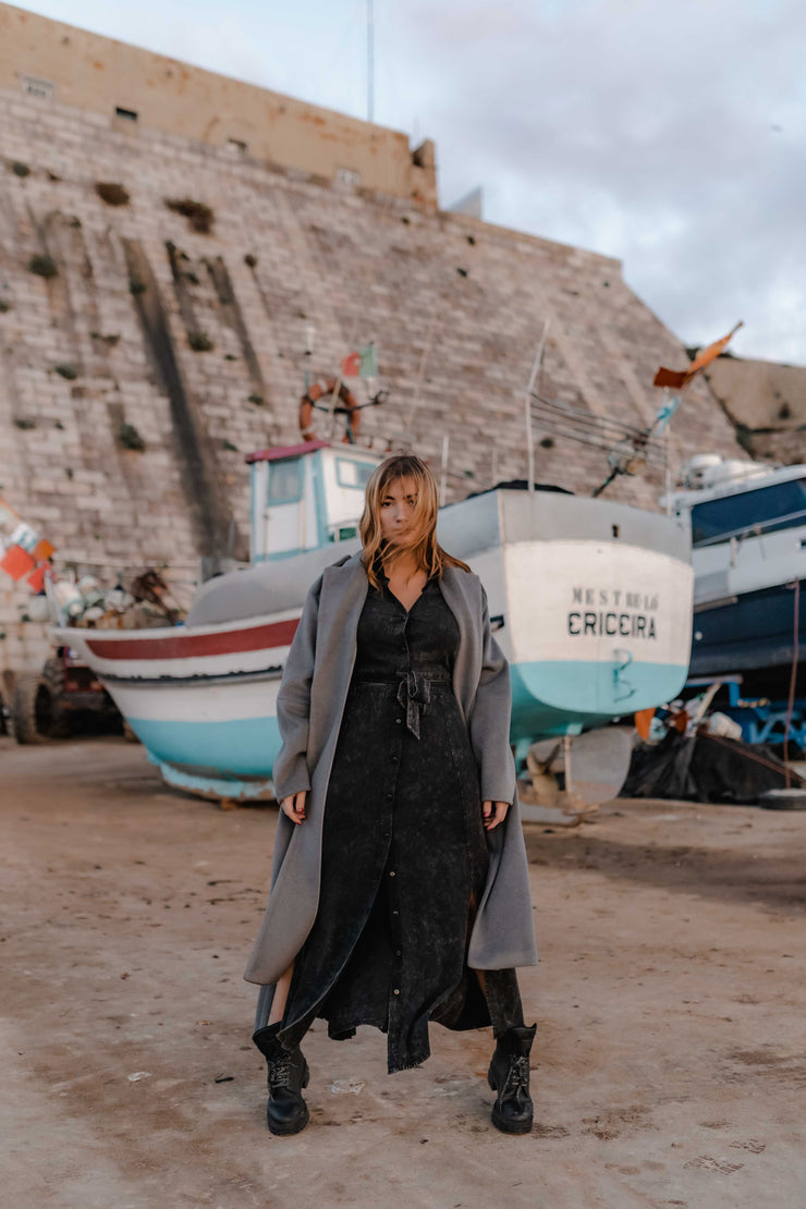 WOOL BLEND COAT GREY - I2004