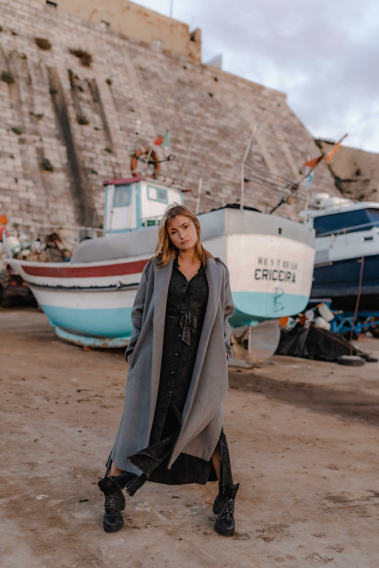 WOOL BLEND COAT GREY - I2004
