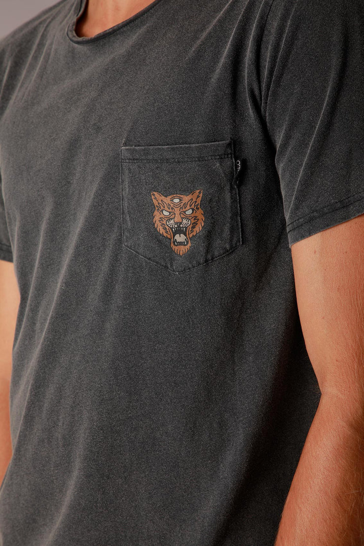 T-shirt Pré-lavada Tigre