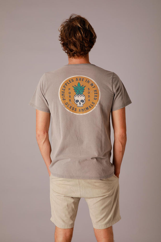 T-shirt Pré-lavada Pineapple Backprint