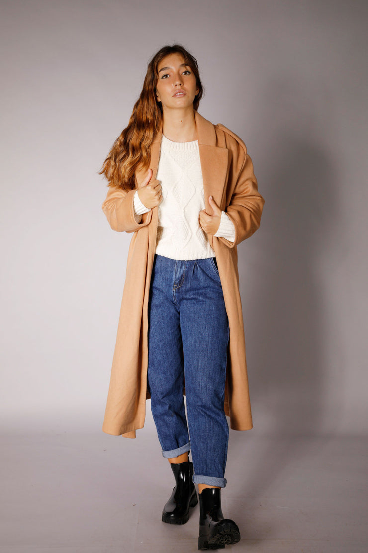 WOOL BLEND COAT BEIGE - I2004